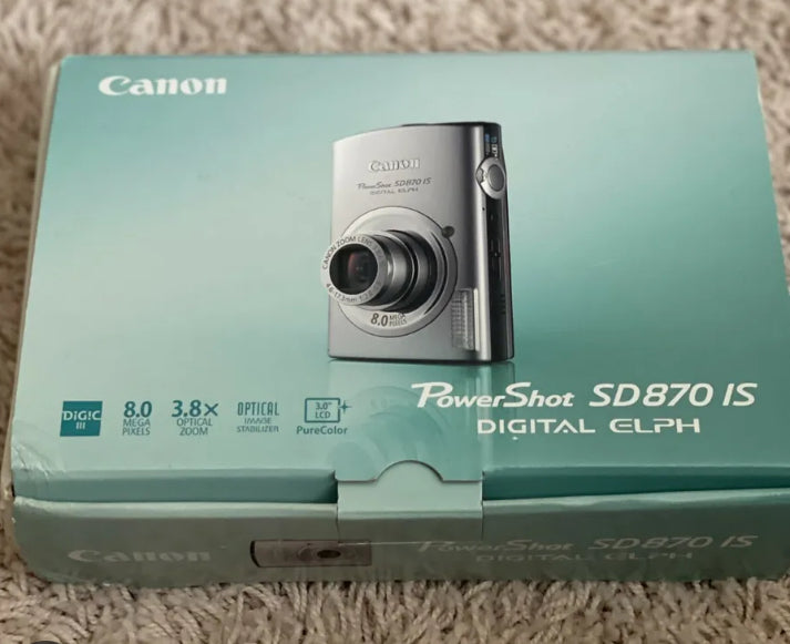 Canon Powershot SD870 IS Digital Camera - Open box