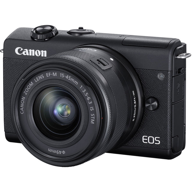 Canon EOS M200 Mirrorless Camera with 15-45mm Lens - Black