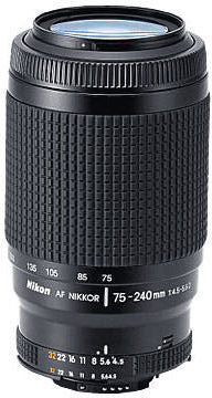 Nikon AF 75-240mm f/4.5-5.6 D NIKKOR Lens - Used Excelent