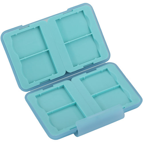 Ruggard Memory Card Case for 8 SD Cards (Light Blue)