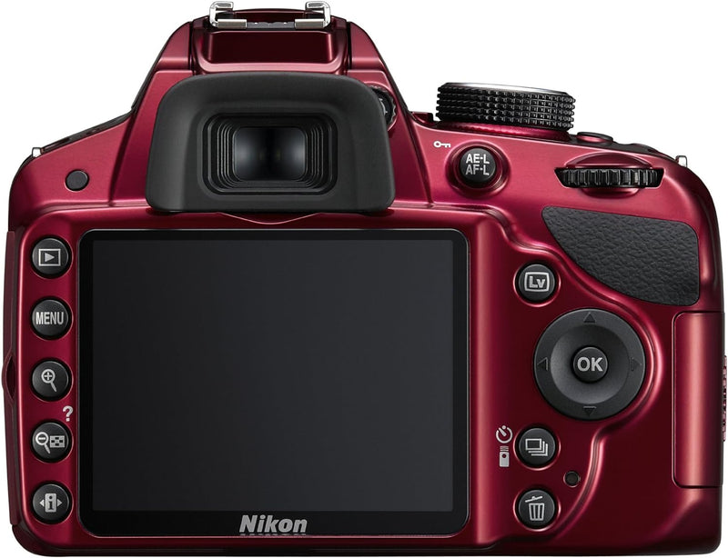 Nikon D3200 DSLR Camera with 18-55mm Lens - Red