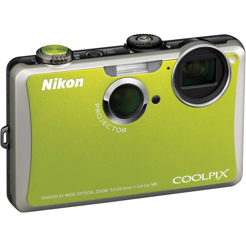 Nikon Coolpix S1100pj Digital Camera - Green