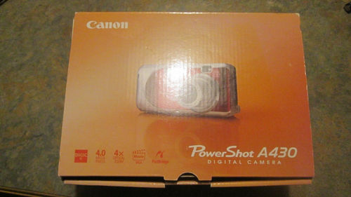 Canon PowerShot A430 Digital Camera (Red) for Parts or Repair